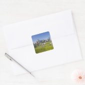 Center St Bridge en Downtown Calgary, Alberta, 2 Vierkante Sticker (Envelop)