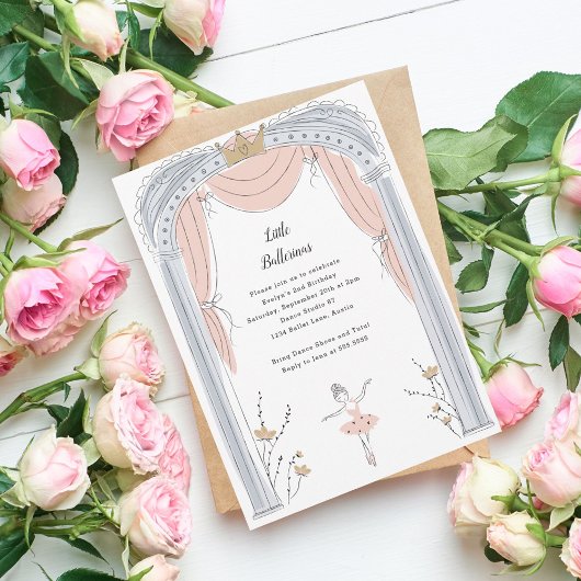 Center Stage Kids Birthday Party Kaart