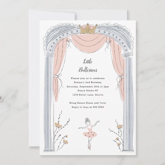 Center Stage Kids Birthday Party Kaart (Voorkant)