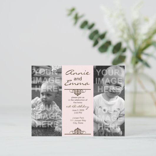 Center Stage Uitnodiging Briefkaart (Staand voorkant)