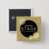 Center Stage Vierkante Button 5,1 Cm (Voorkant /achterkant)