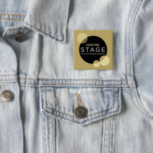 Center Stage Vierkante Button 5,1 Cm