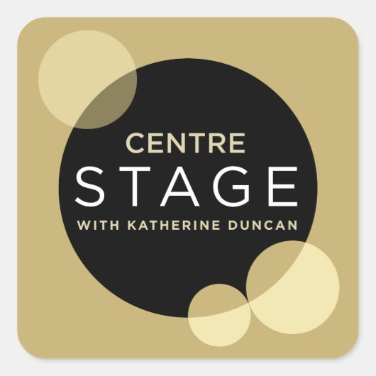 Center Stage Vierkante Sticker (Voorkant)