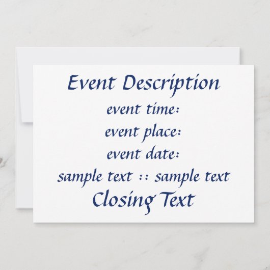 Center Star Kaart (Achterkant)