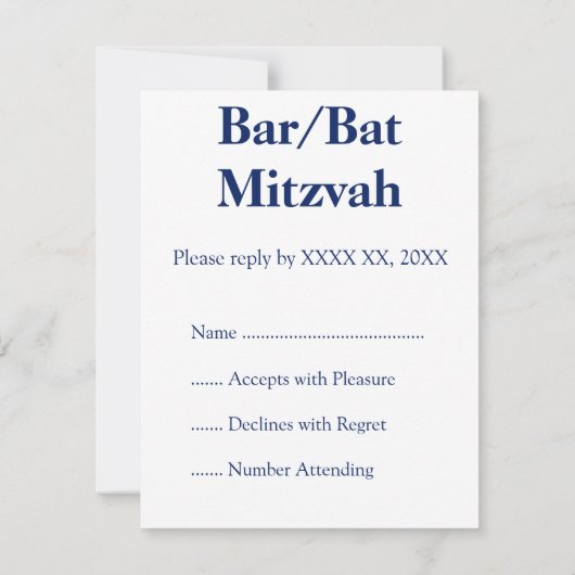 Center Star RSVP Kaartje (Achterkant)