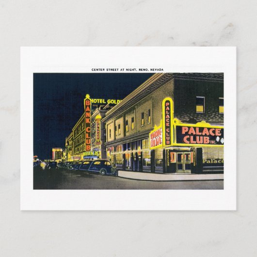 Center Street, Reno, Nevada Briefkaart (Voorkant)