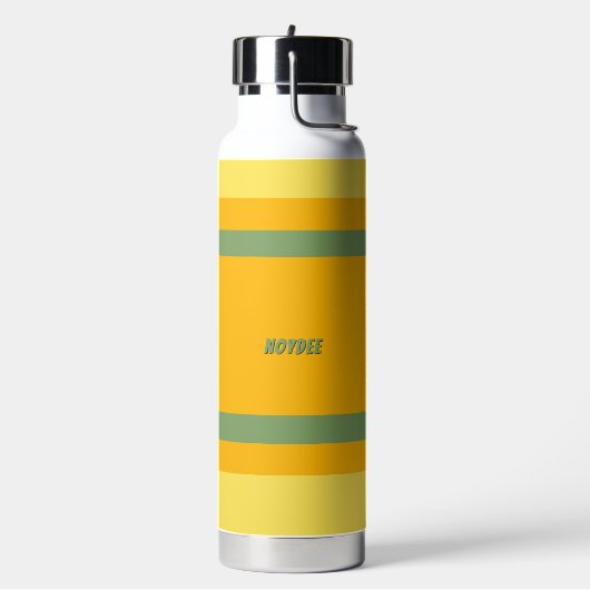 Center Stripes Horizontal Orange Yellow Green Waterfles (Links)