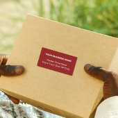 Center Uitgelijnd Plain Text Business Red Verzendi Etiket