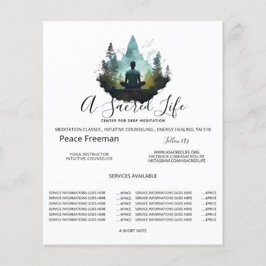 Center Within | Bosmeditatie Flyer (Voorkant)