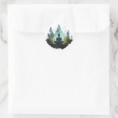 Center Within | Bosmeditatie Ronde Sticker (Tas)