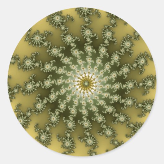 Centerpoint - Fractal Ronde Sticker (Voorkant)