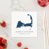 Centerville Blue Cape Kabeljauw Kaart Geel Hart Tr Servet (Insitu)