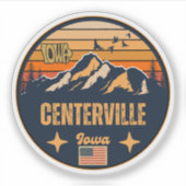 Centerville, Iowa, Verenigde Staten Sticker (Voorkant)