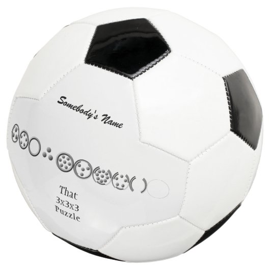 Centesimal 10 dgt'3x3x3 Puzzle'door Kenneth Yoncic Voetbal (Drie kwart)