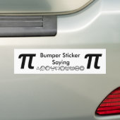 Centesimal 10 Digit Pi door Kenneth Yoncich Bumpersticker (Op auto)