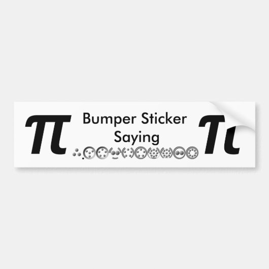 Centesimal 10 Digit Pi door Kenneth Yoncich Bumpersticker (Voorkant)