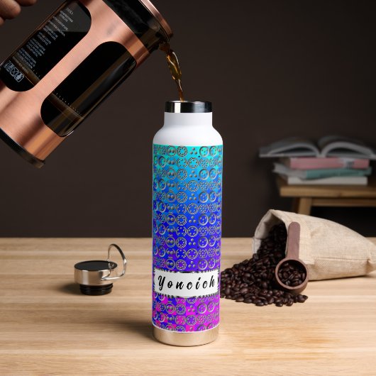 Centesimal 10 Digit Pi door Kenneth Yoncich Waterfles (Koffie)