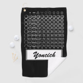 Centesimal Number Chart S-L door Kenneth Yoncich Golfhanddoek (Insitu)