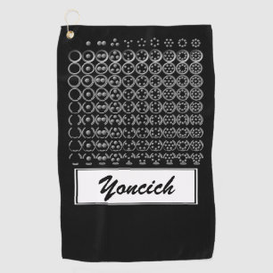 Centesimal Number Chart S-L door Kenneth Yoncich Golfhanddoek