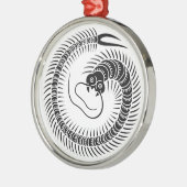 Centipede cirkel metalen ornament (Links)