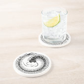 Centipede cirkel zandsteen onderzetter (Zijkant)