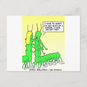 Centipede Dancing Funny T - shirts, Gifts & Collec Briefkaart