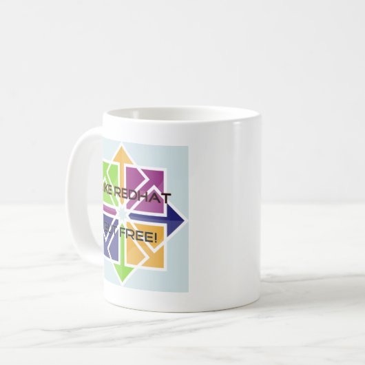CentOS - als RedHat, maar GRATIS! Koffiemok (Voorkant links)