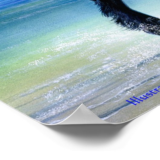 Centra met watervalafdruk poster (Hoek)