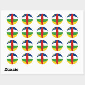 Centraal Afrika Fisheye Vlagsticker Ronde Sticker (Vel)