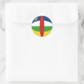 Centraal Afrika Fisheye Vlagsticker Ronde Sticker (Tas)