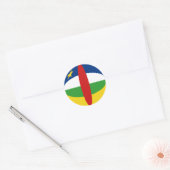 Centraal Afrika Fisheye Vlagsticker Ronde Sticker (Envelop)