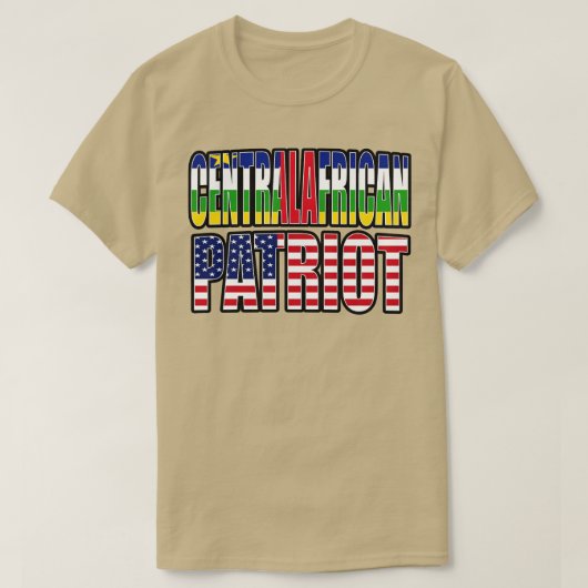 Centraal-Afrikaans-Amerikaanse patriotprijs voor h T-shirt (Design voorkant)