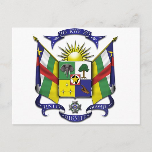 Centraal-Afrikaanse Republiek CF Briefkaart (Voorkant)