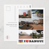 Centraal-Afrikaanse Republiek - Ik hou van Bangui  Briefkaart (Voorkant / Achterkant)