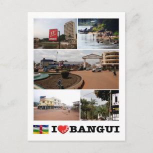 Centraal-Afrikaanse Republiek - Ik hou van Bangui  Briefkaart