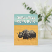 Centraal-Afrikaanse Republiek Illustratie Reiskuns Briefkaart (Staand voorkant)