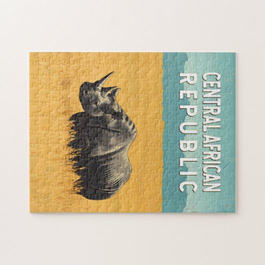 Centraal-Afrikaanse Republiek Illustratie Reiskuns Legpuzzel (Horizontaal)