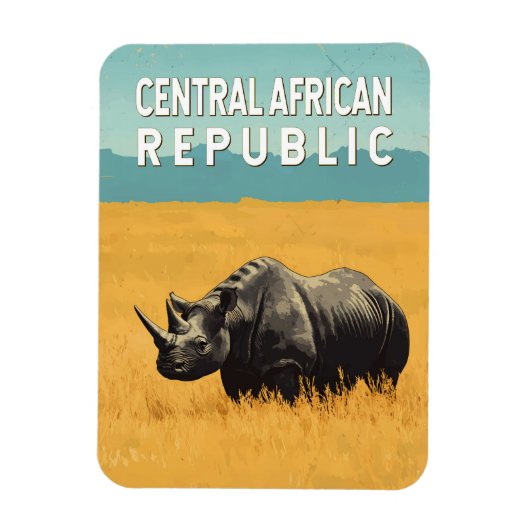 Centraal-Afrikaanse Republiek Illustratie Reiskuns Magneet (Verticaal)