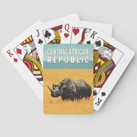 Centraal-Afrikaanse Republiek Illustratie Reiskuns Pokerkaarten (Achterkant)