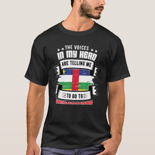 Centraal-Afrikaanse Republiek in mijn hoofd T-shirt (Voorkant)