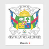 Centraal-Afrikaanse Republiek Nationale wapenstils Sticker (Vel)