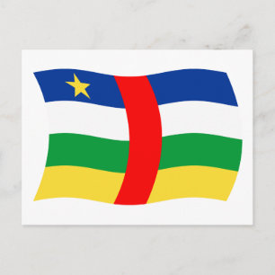 Centraal-Afrikaanse Republiek Vlag Ansichtkaart Briefkaart