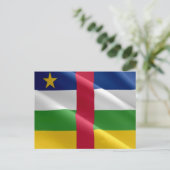 Centraal-Afrikaanse Republiek - Vlag - Briefkaart (Staand voorkant)