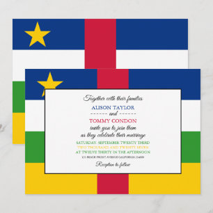 Centraal-Afrikaanse Republiek Vlag bruiloft Kaart