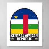Centraal-Afrikaanse Republiek Vlag embleem noodlij Poster (Voorkant)