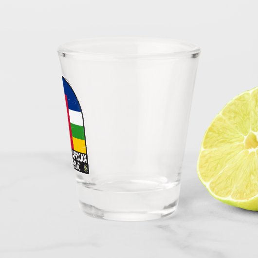 Centraal-Afrikaanse Republiek Vlag embleem noodlij Shot Glas (Rechts)