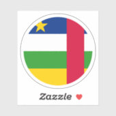 Centraal-Afrikaanse Republiek Vlag Ronde Sticker (Vel)