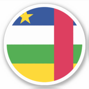 Centraal-Afrikaanse Republiek Vlag Ronde Sticker