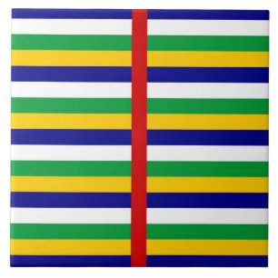 Centraal-Afrikaanse Republiek vlag strepen land pa Tegeltje
