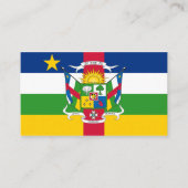 Centraal-Afrikaanse Republiek Vlag & Wapen Visitekaartje (Voorkant)